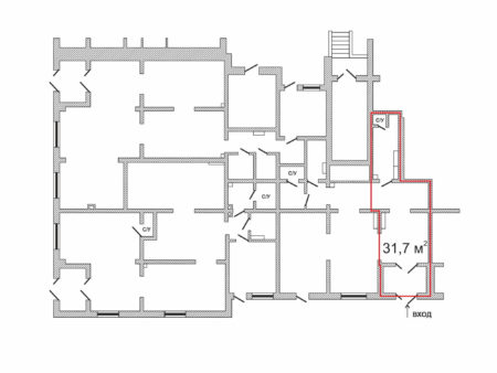 План помещения ЖК "Квартет" (31,7 м²)