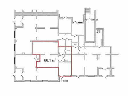 План помещения ЖК "Квартет" (66,1 м²)