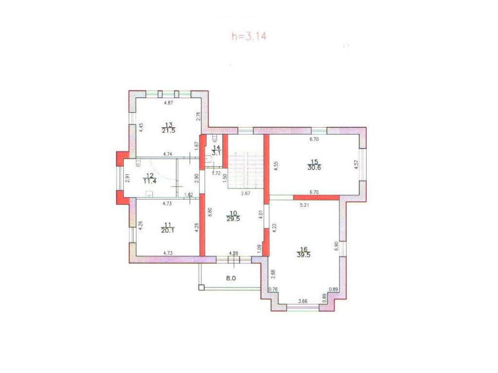 Загородный дом 403,4 м², ул. Невьянская д.16 - План 2-ого этажа
