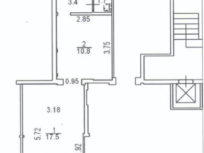 План торгового помещения, Энгельса 115к1 - 73Н (33,4 м²)