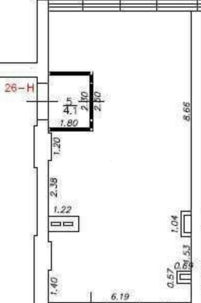 План помещения 80 м², Маршала Казакова 72 к.1